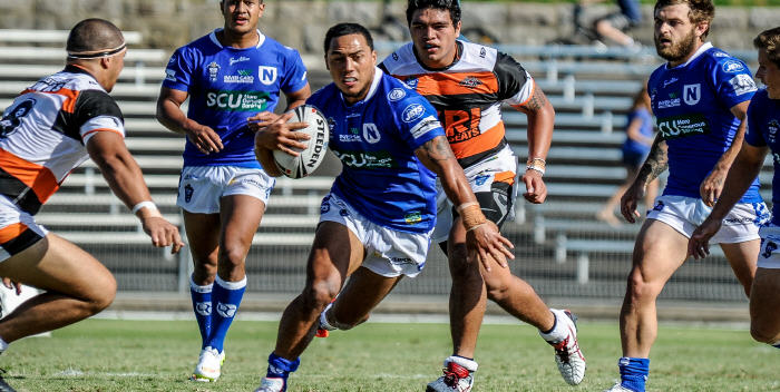 Kurt Kara in action against Wests Tigers. The Jets travel to Kurri Kurri on Saturday hoping to open their account for 2015. Photo: Gary Sutherland Phootography