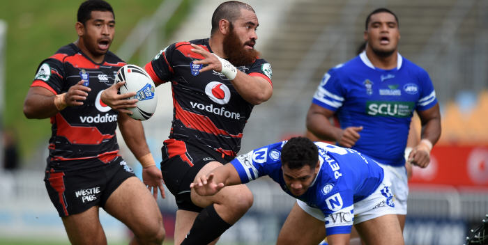 The Newtown Jets and the New Zealand Warriors played in Auckland on Anzac Day, and both clubs can be seen in action in the NSW Cup double-header at Henson Park this Saturday. Photo: Photosport New Zealand.