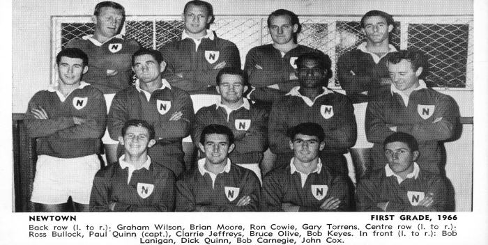 Paul Quinn was the Newtown first grade team captain in the 1966 season and is pictured second from the left in the middle row of this photo.

