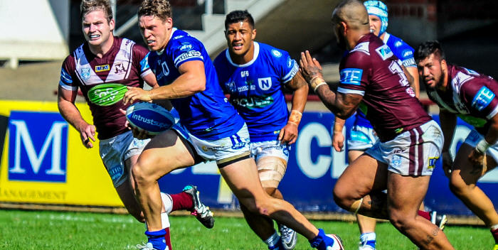 Stylish winger Jacob Gagan was in top form for the Newtown Jets against Manly-Warringah at Brookvale Oval last Saturday. Photo: Gary Sutherland Photography. 