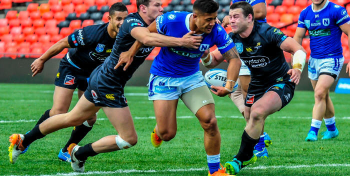 Newtown Jets halfback Fa’amanu Brown looks to break through the Mounties defence in last Saturday’s ISP NSW qualifying final at Pepper Stadium, Penrith. Photo: Gary Sutherland Photography

