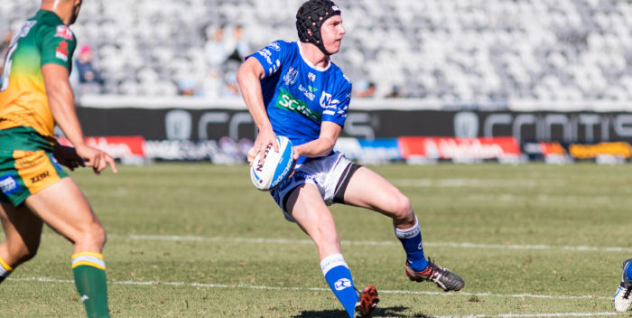 Newtown halfback Lane Ferling made his debut for the Jets against Wyong at the Central Coast Stadium, Gosford on Saturday. Photo: Mario Facchini (MAF Photography)
