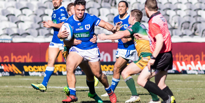 Newtown Jets mid-season signing Reubenn Rennie takes the ball forward against Wyong at the Central Coast Stadium on Saturday.

Photo: Mario Facchini (MAF Photography)
