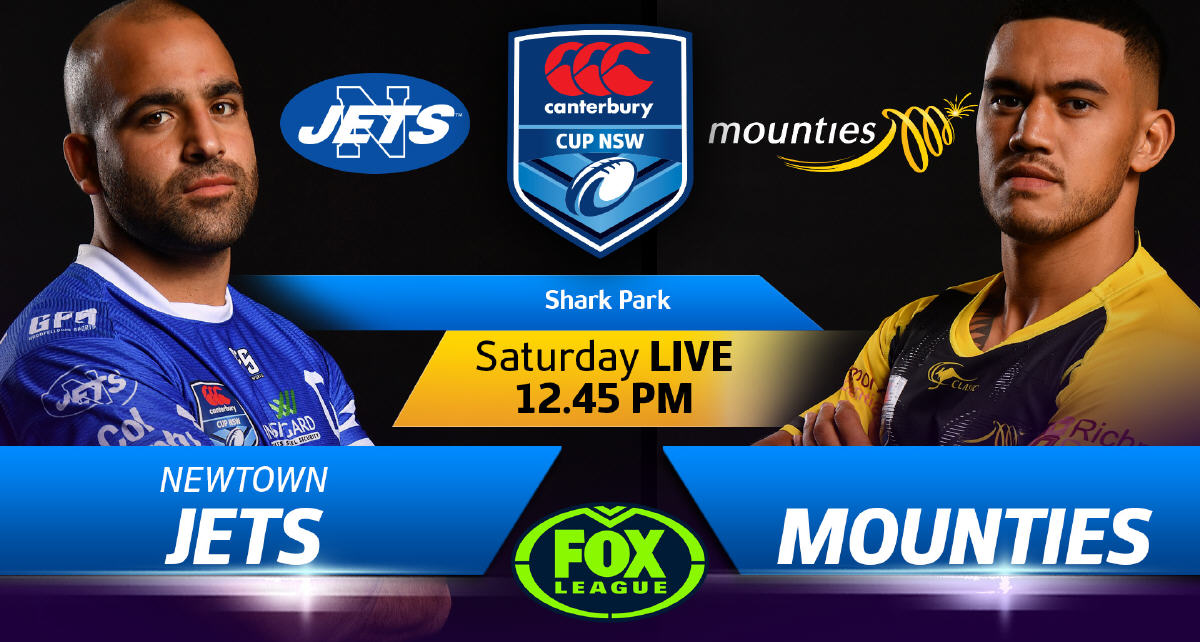Newtown’s Canterbury Cup NSW clash with Mounties is being televised live on Fox Sports. Photo: NSWRL Media