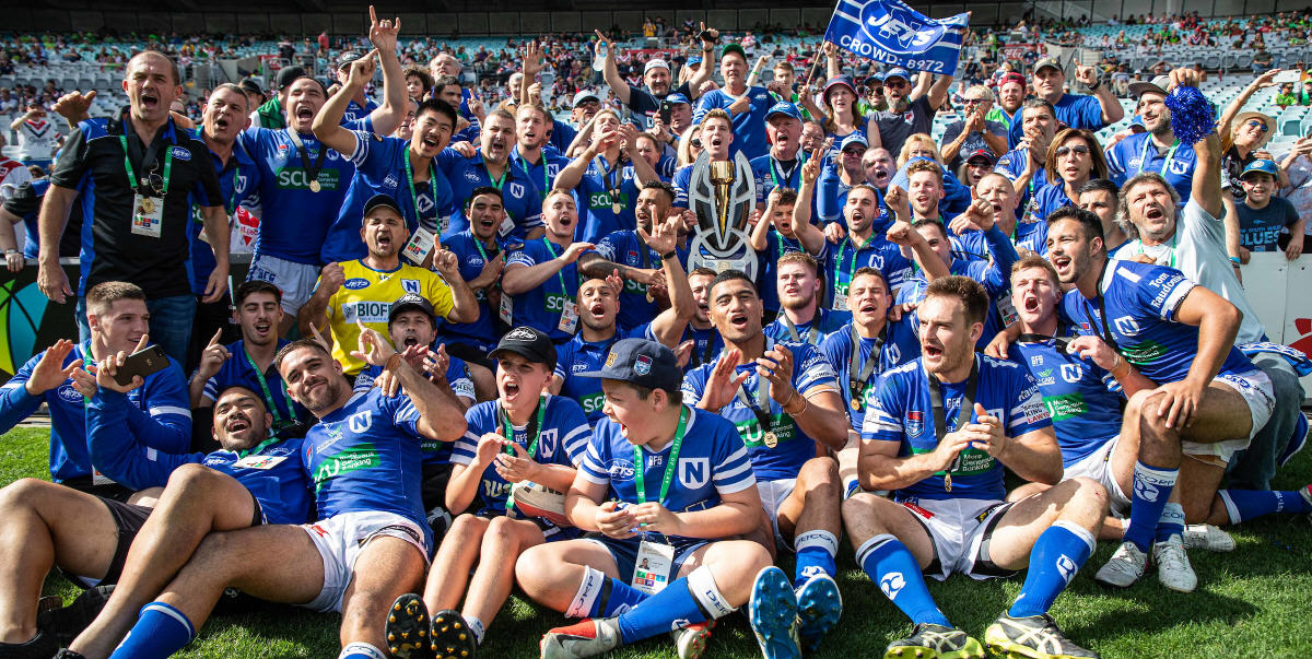 May the Spirit of 2019 forever inspire us!
The Newtown Jets players, team staff and supporters were in full celebratory mode after fulltime at the NRL State Championship Final at ANZ Stadium on Sunday, 6th October 2019. Photo: Mario Facchini, mafphotography
