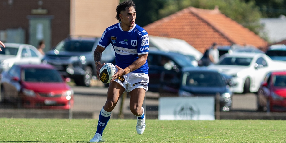 Niwhai Puru in possession for Newtown against South Sydney at Henson Park on Saturday, 4th March 2023. Photo: Mario Facchini/mafphotography
